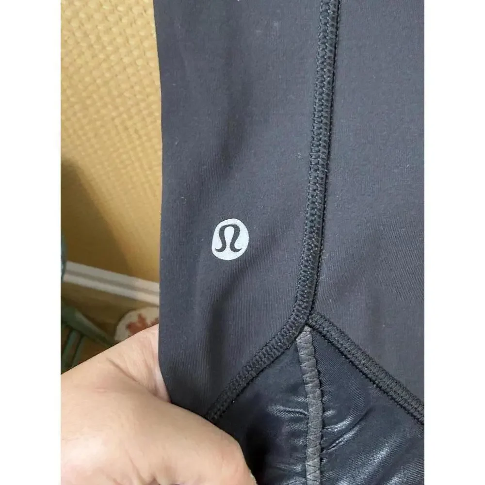 Lululemon Black Pace Queen Tight Full-On Luxtreme 7/8 Legging - Size - 4